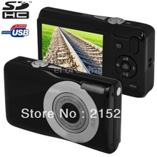 Portable 2.7″ LCD Screen Digital camera, 15.0MP Sensor 5X Optical zoom 720P & 30FPS mini card camera, HD 720P digital camera