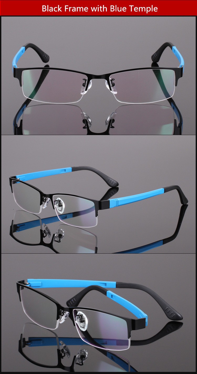 Chashma Optical Frame Half Frame Optical Glasses Alloy Frame Tr90
