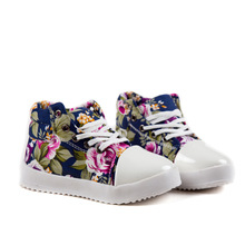 2015 spring autumn new fashion girls children s floral shoes casual soft canvas Korean flower princess