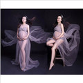 Hot Sales Elegant Gown Two Layer Gauze Studio Maternity Photography Props Pregnant Women Dress Pregnancy Fancy