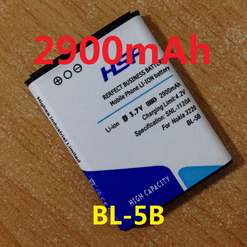 2900  BL-5B / BL 5B     Nokia 3230 / 5070 / 5140 / 5140i / 5200 / 5300 / 5500 / 6020 / 6021 / 6060 .  .  