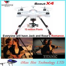 Walkera Scout X4 GPS Drone RC Quadcopter Devo F12E G-3D Gimbal ILook plus camera FPV RTF VS Walkera Tail H500 EMS Free Shipping
