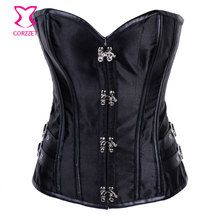 Gothic Corset Overbust Black Corpetes E Espartilhos Sexy Steampunk Corsets&Bustiers Burlesque Costume Shapewear Underwear Women