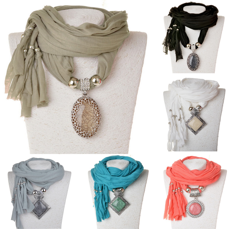 New Arrival 2015 Fashion Women Party Scarf Necklace Pendants Wrap Jewelry Luxury Feminina Warm Cotton Scarves