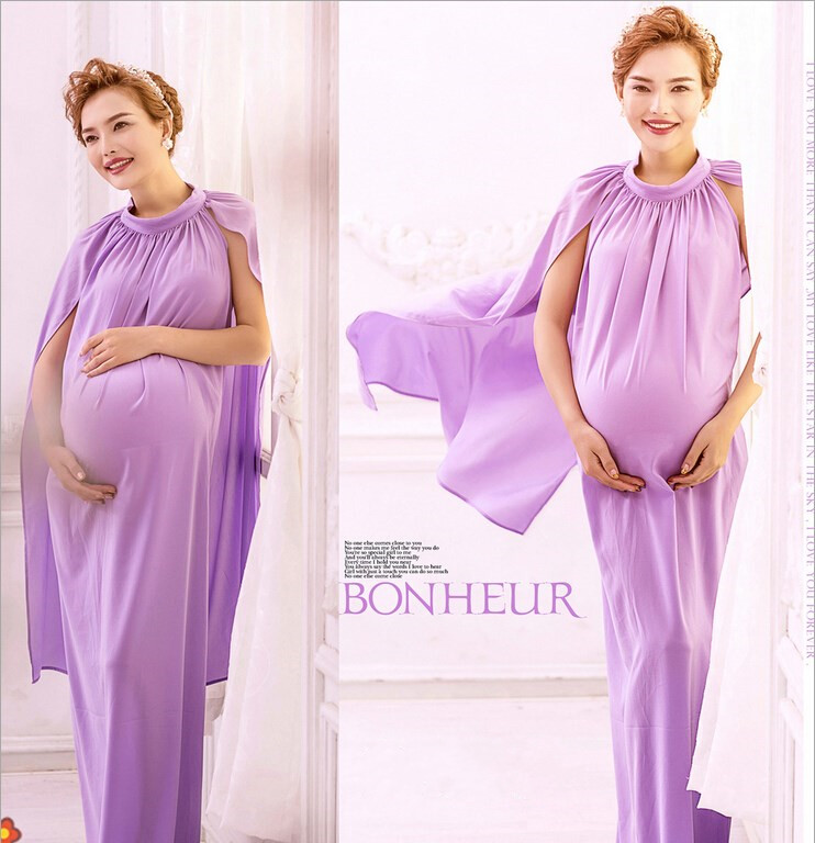 New High Quality Pregnant Photography Props Photo Shoot Noble Simple font b Maternity b font Long