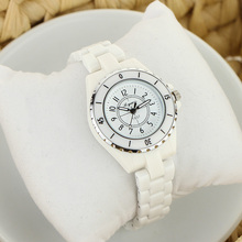 White ceramic watchband ladies watch casual diamond bracelet watch female