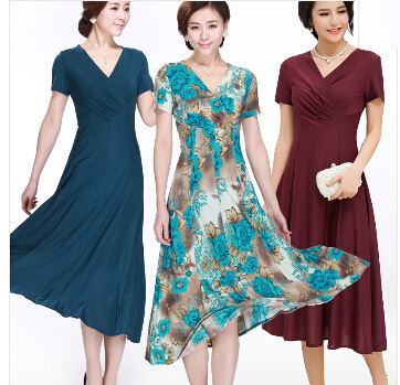 2015 Summer Plus size 5XL Women Dress V-neck Shor...