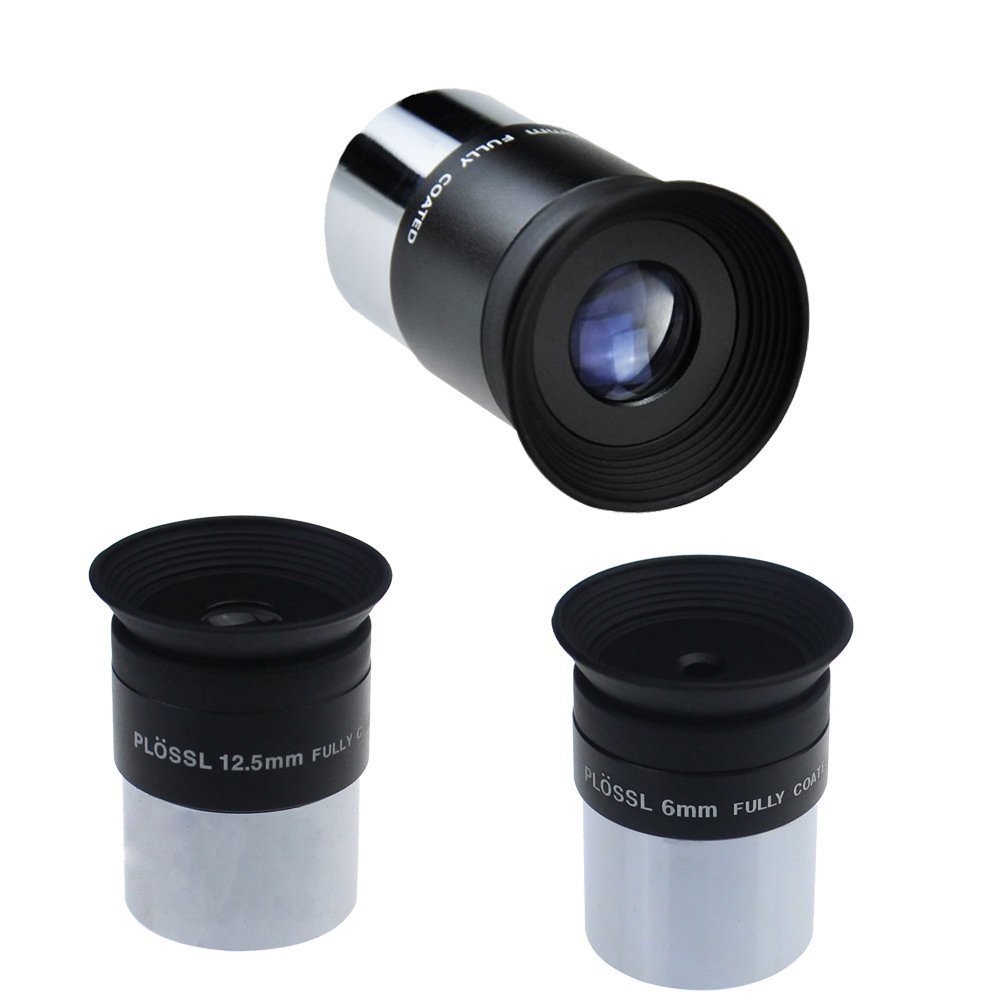 6mm 12.5mm 20mm 1.25inch Plossl Telescope Eyepiece Set 4 element Plossl