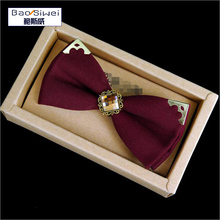 New Fashion Tuxedo Bow Tie Men Red And Black Tartan Groom Marry Groomsmen Wedding Party Colorful Striped Butterfly Cravats Mens