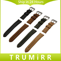 Italian Calf Genuine Leather Watchband 22mm 24mm Universal Handmade Watch Band Stainless Steel Tang Buckle Strap
