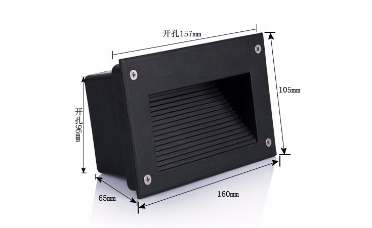 Description Picture 6 of itemHot sale recessed led floor lights 3*3w stair lighting led step light 9w led underground lamp IP65 outdoor wall light 10pcs/lot