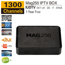 Linux IPTV Box Mag 250 Iptv Set Top Box IPTV Account Include One Year Sky/Greek/Portuguese/Spanish/Indina/English Channels