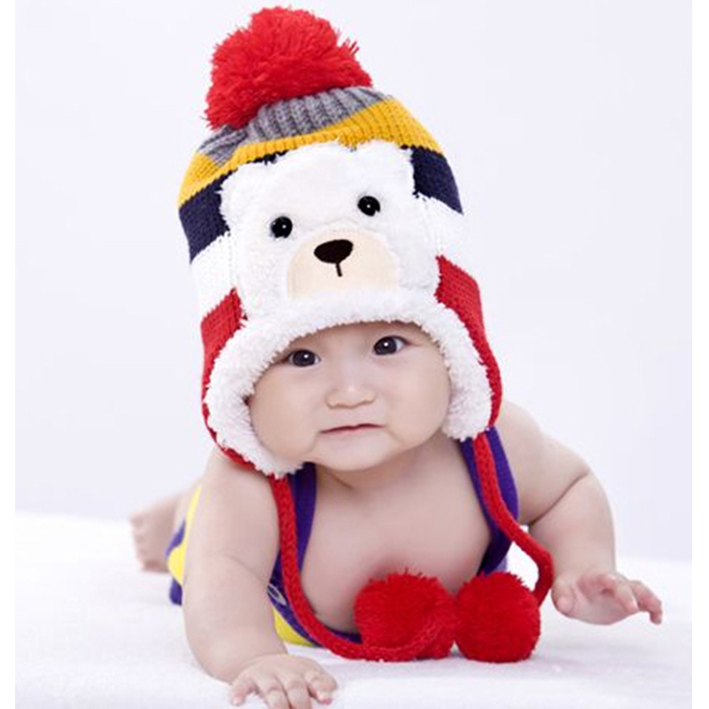 Cartoon Bear 2015 New Baby Hat Baby Winter Hat Kid...