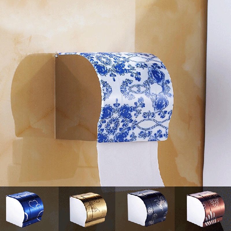 Multi color Wall Mount Waterproof Toilet Paper Holder Stainless Steel