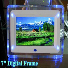 Multi functional 7 TFT LCD Digital Photo Picture Frame MP3 MP4 Player Alarm Clock Light Flashing