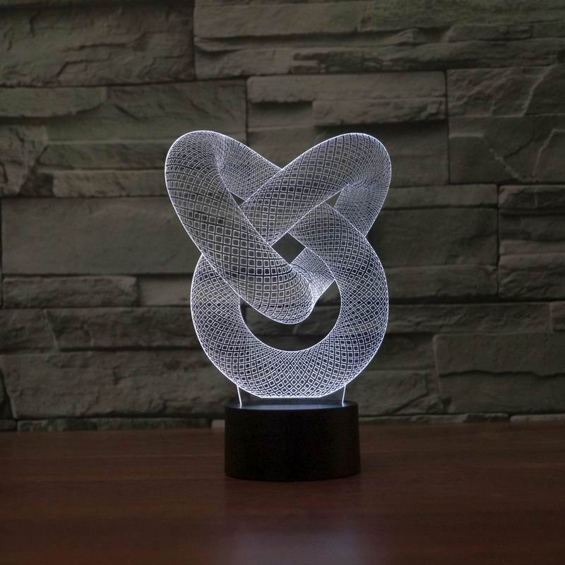 Hot selling 3D illusion creative new night light 7colors DIY switch ABS led bulds holiday changeable color night light