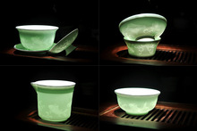 luminated celadon tea set porcelain tea set ceramic whiteware tea set free shipping drinkware kungfu tea set at bargain price