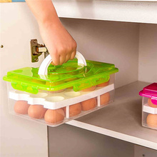 Egg Food Container Storage box 24 grid Bilayer Basket organizer home kitchen Gadgets Items Accessories Supplies Products