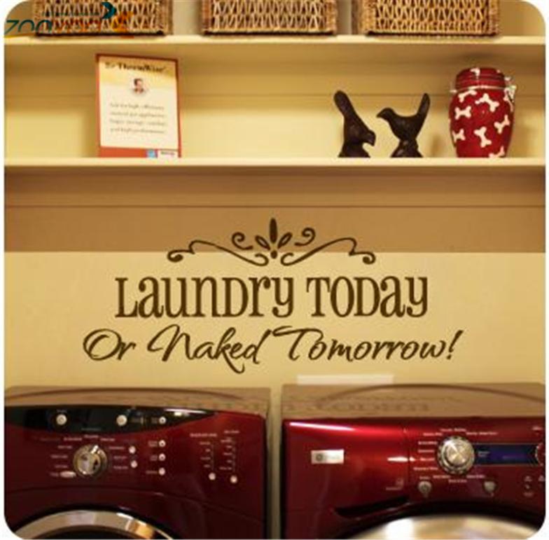 laundry today or naked tomorrow quote wall decals zooyoo8032 decorative adesivo de parede