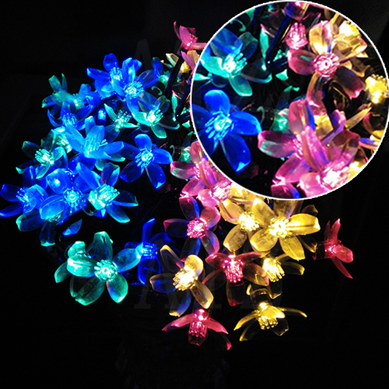Solar LED Holiday Garlands String Lights 10M 60Led Cherry Pendant Wedding Bouquet Party Lights Garden Decor Lamps Luces Solare Solar LED Holiday Garlands String Lights 10M 60Led Cherry Pendant Wedding Bouquet Party Lights Garden Decor Lamps Luces Solare