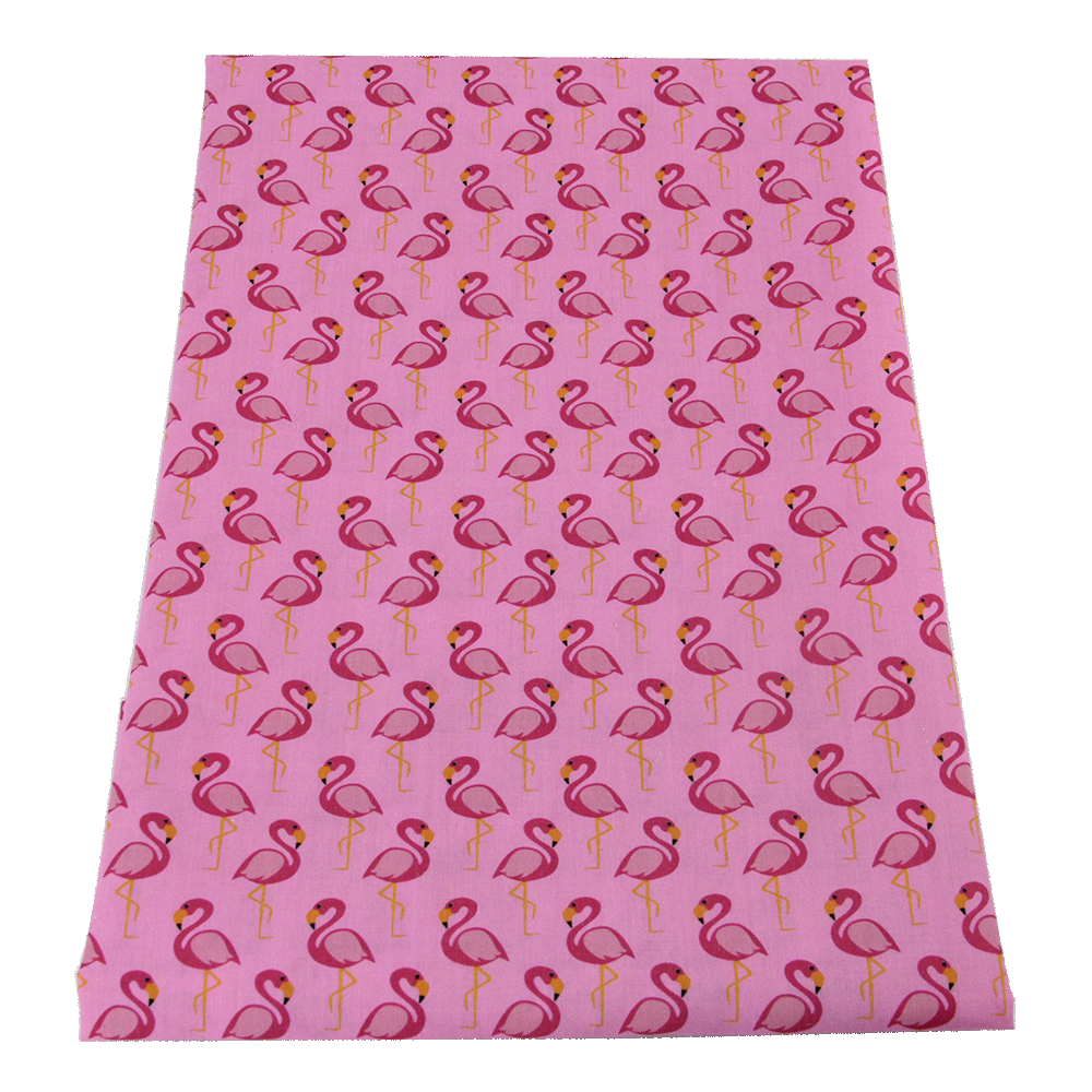47651 50*147CM Flamingo Polyester cotton fabric for Tissue Kids Bedding textile for Sewing Tilda Doll, DIY handmade materials