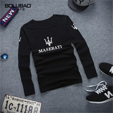 Hot Sale 2016 New Spring Summer Fashion Round Neck T shirt Men Brand Cotton Long Sleeve Men T-shirt with Casual Men TShirt