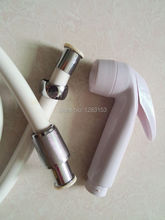 bathroom toilet sprayer sets white color bidet + 1.2m PVC shower hose pipe + ABS chrome shower holder free shipping shattaff