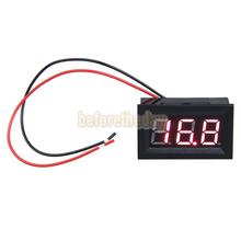 Betr 0.56 pulgadas LCD DC 3.2 – 30 V Panel LED rojo medidor Digital voltímetro con dos hilos