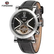 Forsining reloj de hombre Super elegante importación marca Autoamtic calendario tourbillon reloj Classic Color negro FSG2371M3