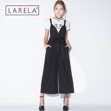 Women Black Sleeveless Spaghetti Strap Romper V Neck Backless Midi Wide Legging 2016 Summer Women Sexy Jumpsuit HD0314