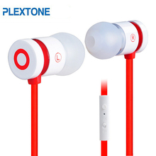 Plextone X38M Noise Reduction Metal Headphone For iPhone 5/6 Samsung LG HTC Moto Xiaomi Meizu Music Phone Professional Earphones