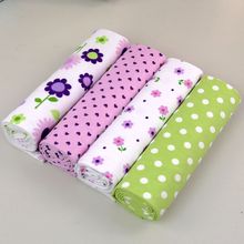 Free shipping 4Pcs/Pack 100% cotton supersoft flannel receiving baby blanket baby bedsheet 76*76CM baby blankets newborn