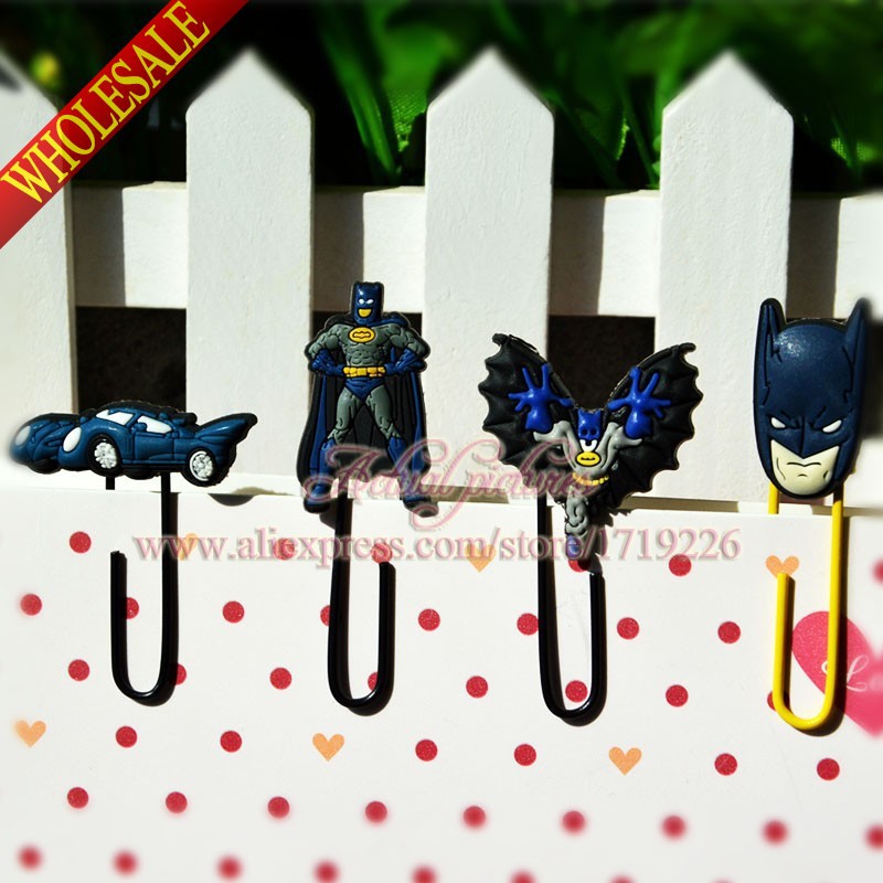 80PCS  Batman Avengers Cartoon Bookmarks,Paper Clips,Bookmarks for Book Page Holder,for books school supplies stationery gifT