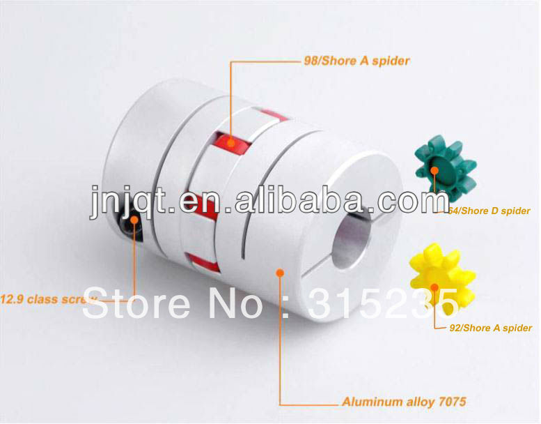 3pcs JM2 40 10mm*10mm spline shaft coupling/jaw flex coupling/drive