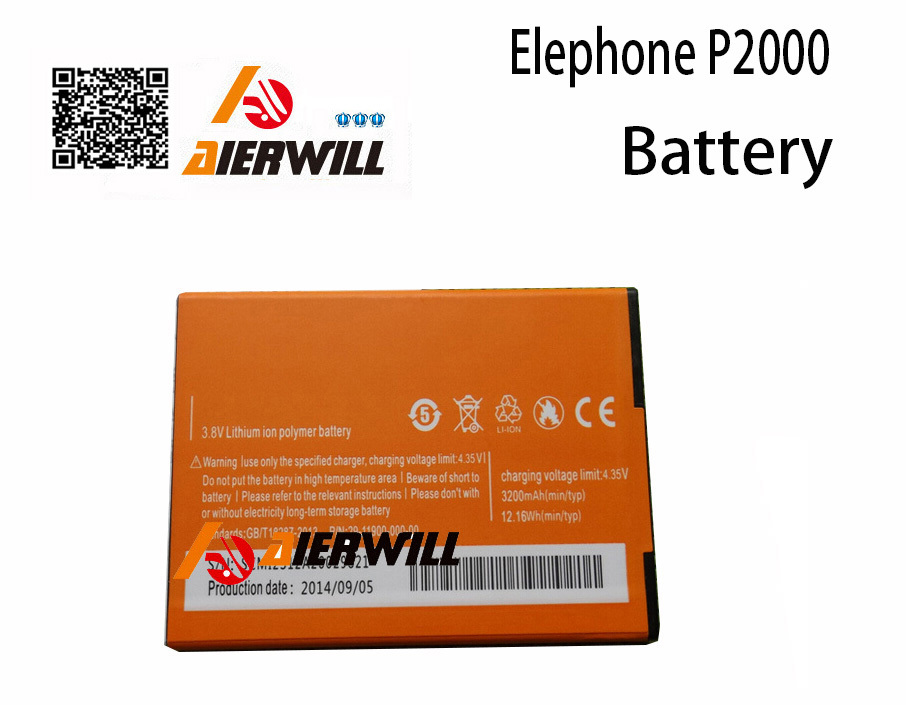 Elephone P2000 Battery Large 3200mAh In Stock 100 Original for elephone p2000c Smart Mobile Phone Free
