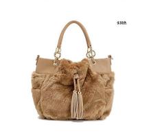 2014 autumn and winter rabbit fur bag women s handbag quality women s tassel handbag cross