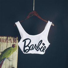 European And American Style Fluorescent Color Letter Sexy Brief Paragraph Show Hilum Street Dance Fitness Chaleco Vest Short