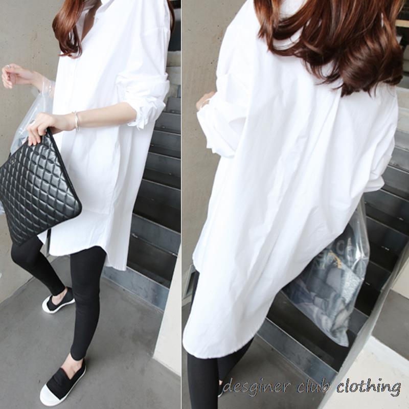 White Oversized Blouse - Long Blouse With Pants