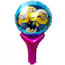 Дети Любят Миньон мультфильм ручной воздушный шар Фольги Globos, миньоны печатных ручной воздушный шар игрушки для детей подарки игрушки воздушный шар