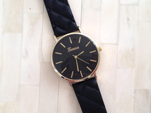 Free shipping 2016 New Fashion Women Dress Watch vintage Leather Lake Blue Watches refined Bracelet wristwatch