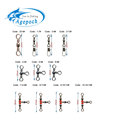 Agepoch Swivels 100PCS Solid Ring Fishing Tackle Accessory equipment Fishing Rolling Triple Swivels Bearing Connector