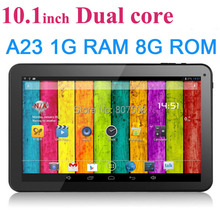 DHL shipping 10.1” Android 4.2 Dual core tablet pcs Allwinner A23 1024*600 capacitive touch screen dual camera Wi Fi Bluetooth