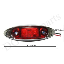 30pcs/lot LED Trailer Truck LED Side Marker Light Lamps Clearance Light Red/Amber Free Shipping