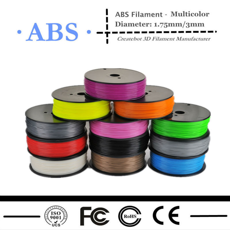 2016 1 75mm ABS Plastic Filament For Createbot Makerbot 3D Printer