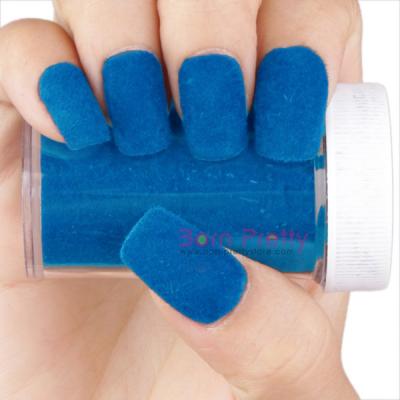 Fun Flocking Velvet Powder Manicure Nail Art Nail Polish- Bright Blue # 4464