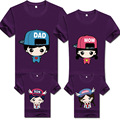 2016 New Summer Parent Child Matching Outfits Mother Father Children Casual T shirt Family Looks Parents