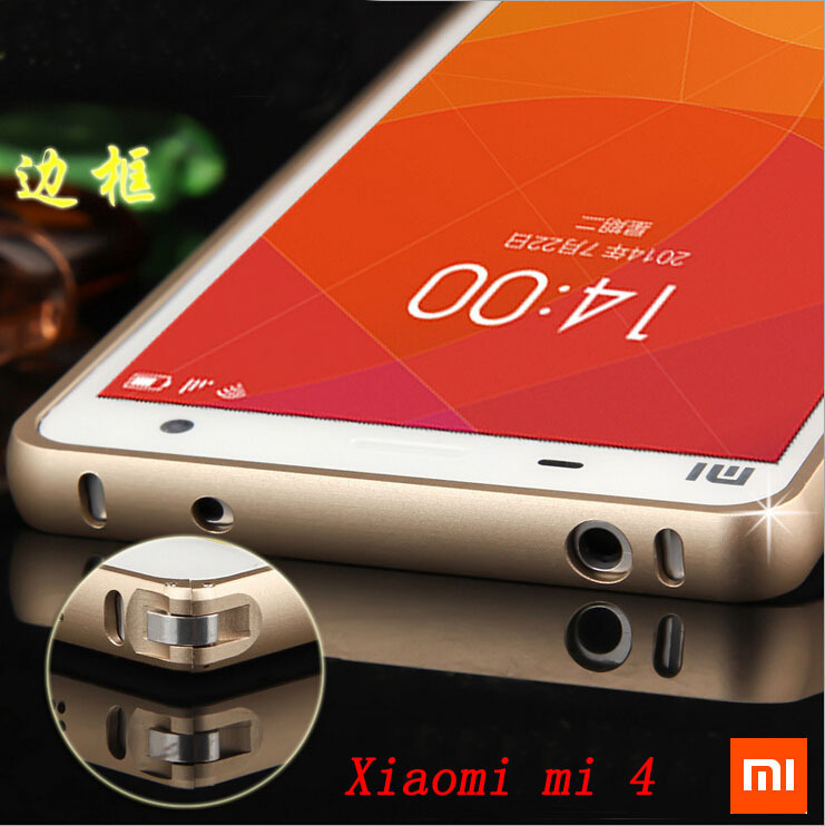 Xiaomi mi4 luxury bumper case top quality Aluminum metal mobile phone accessory for xiaomi mi 4