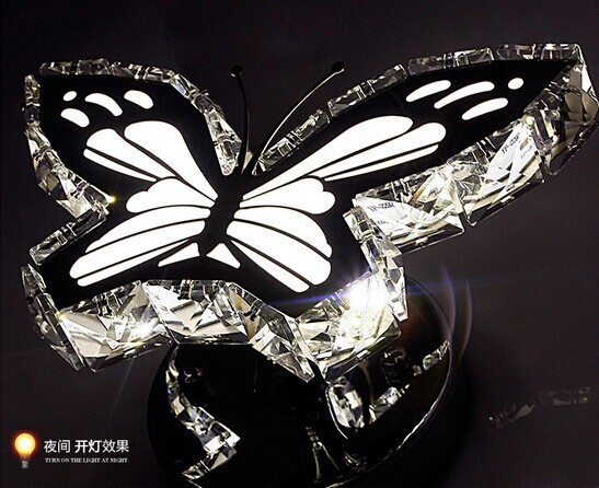 Mariposa de cristal llevà la lámpara de pared minimalista moderna ...