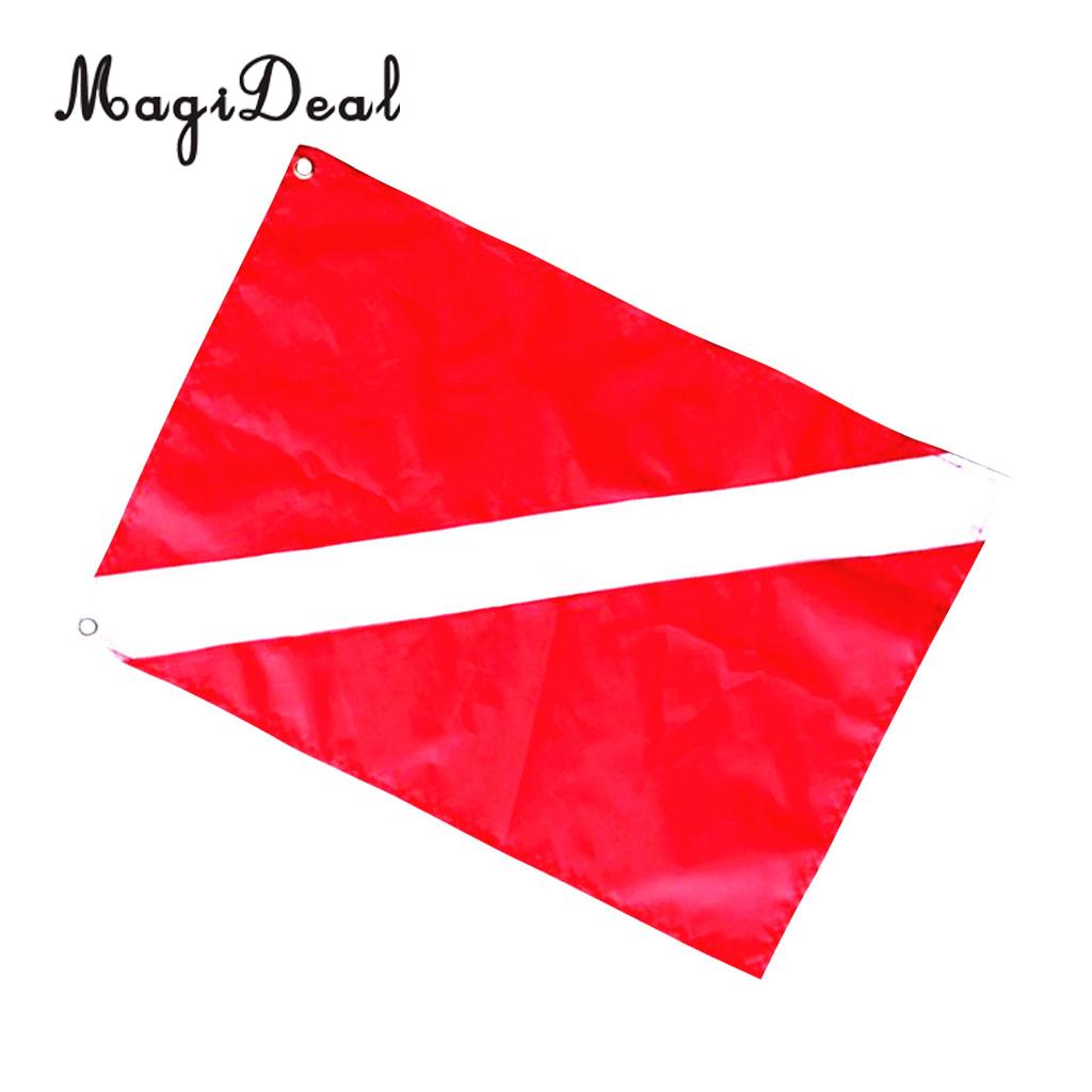 Magideal 2pcs Sizes Dive Flag Diver Down Red and Blue Scuba Diving Flags 