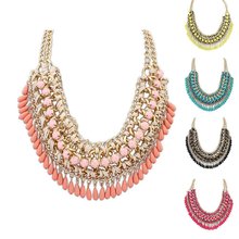 2015 New Fashion Bohemia Knitting Necklace Choker collar Necklace fine jewerly For Women Necklace